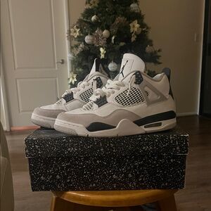 Mens White and Black Sneakers